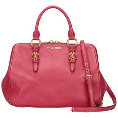Miu Miu pink Leather Handbag 10