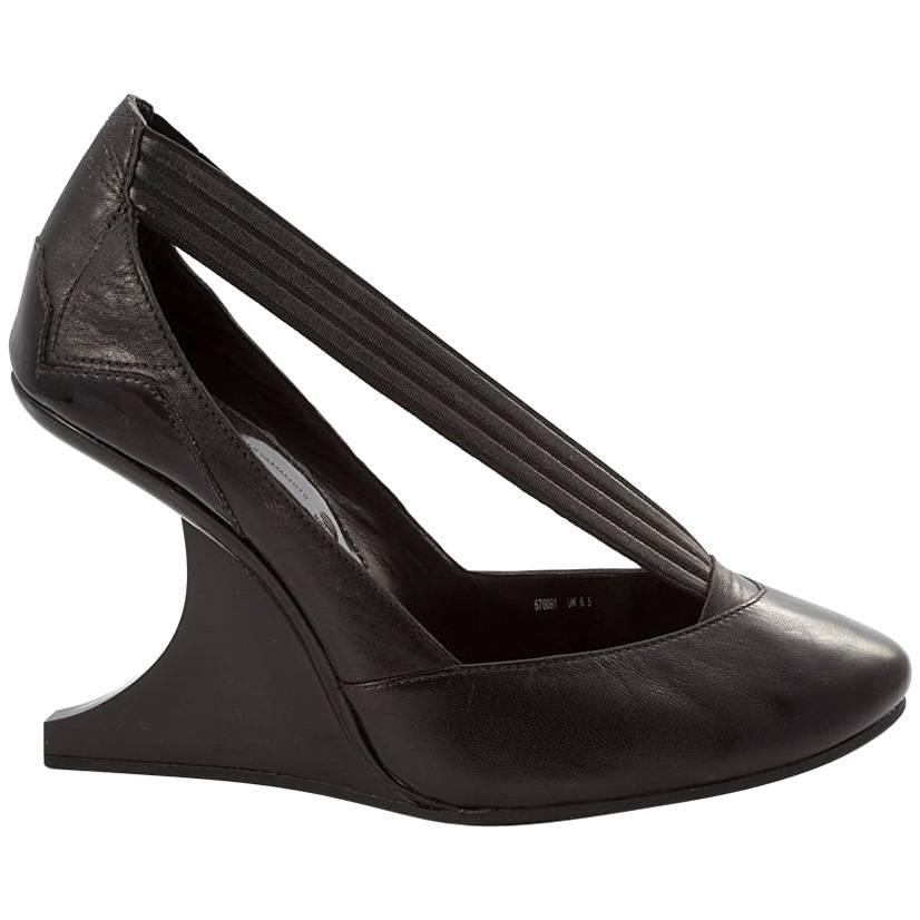 Y-3 by Yohji Yamamoto 2007 Collection Curved Wedge Heels (talons compensés incurvés) en vente