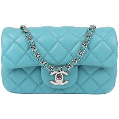 Chanel 2.55 Classic Mini Flap Bag Crossbody - turquoise
