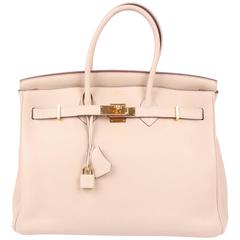 Hermes Birkin Bag 35 Parchemin Togo - goldtone hardware 6