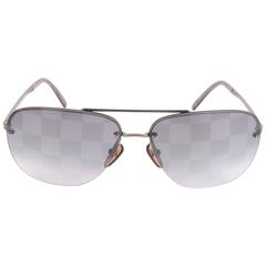 Louis Vuitton Socoa Damier Aviator Sunglasses - blackish silver