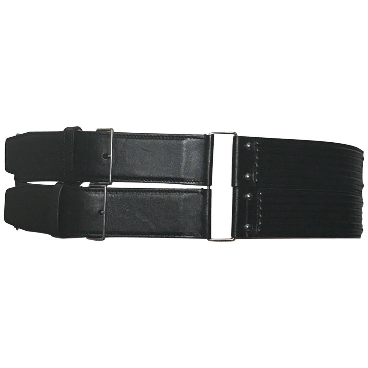 Azzedine Alaia Quilted Black Leather Wide Belt at 1stDibs alaia belts sale