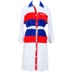 Vintage Courreges Tricolor Terry Cloth Coat 6