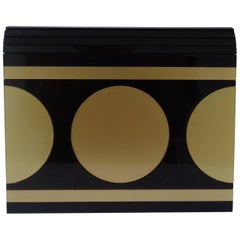 Valentino Garavani black and gold tone bag