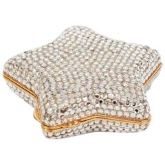 Retro Judith Leiber Crystals Star Pill Box