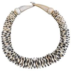 Vintage Danish Monies Gerda Lynggaard Horn Necklace Choker 4