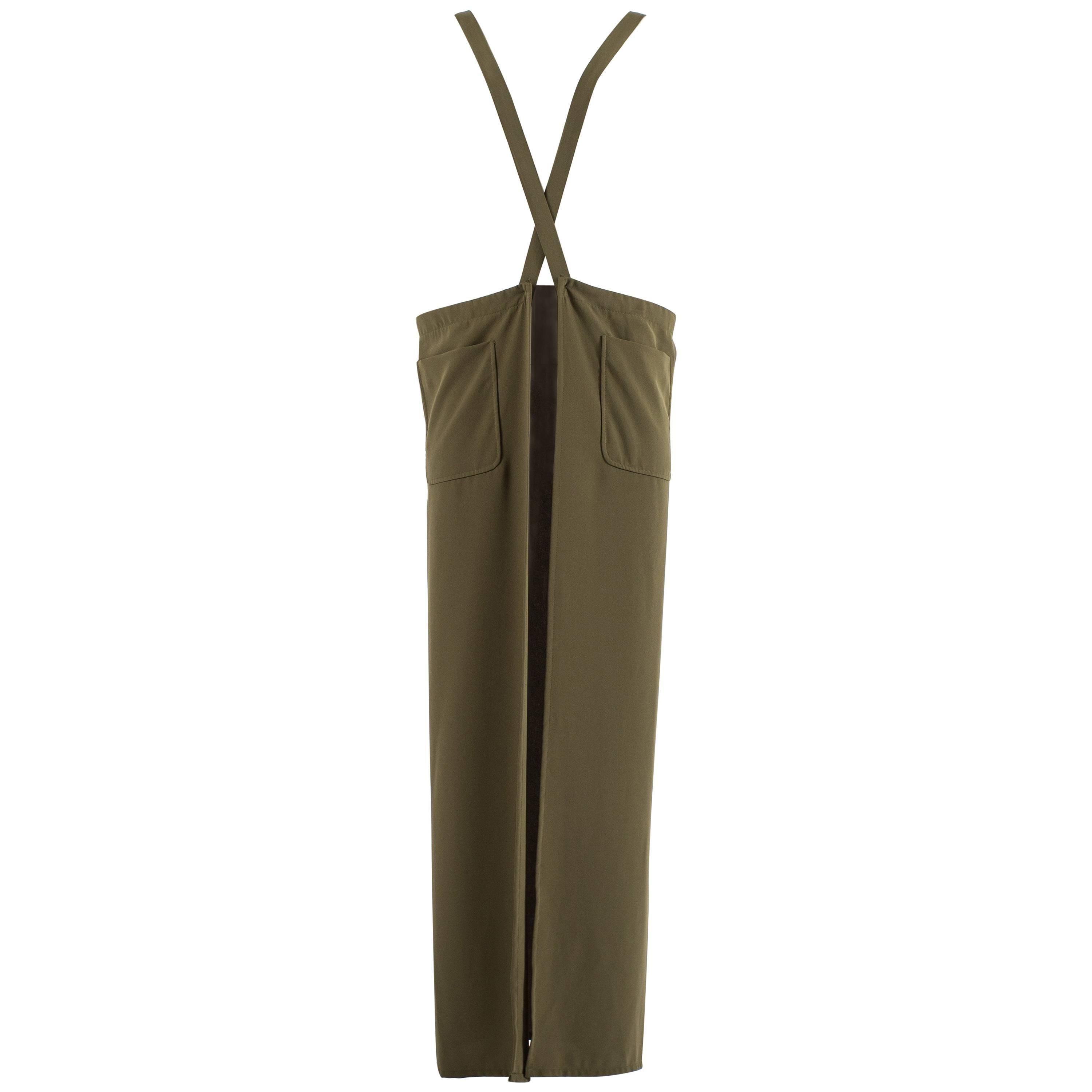 Maison Martin Margiela Autumn-Winter 1999 khaki green long apron