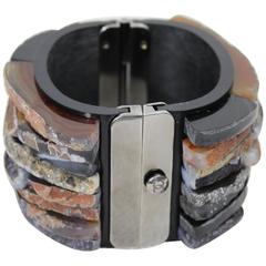 Chanel Prototype Masif Stone Cuff. Diameter 2, 2 inches