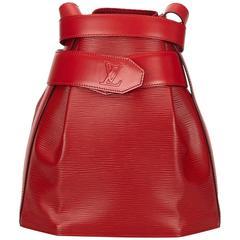 Retro Louis Vuitton Red Epi Leather Sac D'Epaule GM Bag