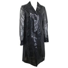 Vintage Plein Sud Black Polyester/Nylon Long Coat 