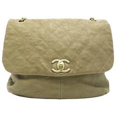 Chanel Brown Quilting Calfskin Leather Gold Metal Chain Shoulder Bag