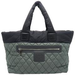 Chanel Coco Cocoon Green/ Black Nylon Shoulder Bag