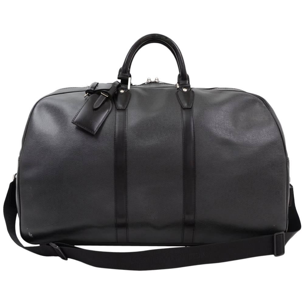 Louis Vuitton Kendall GM Black Taiga Leather Kendall Travel Bag + Strap