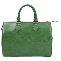 Louis Vuitton Speedy 25 Green Epi Leather City Hand Bag