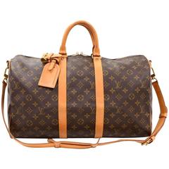 Vintage Louis Vuitton Keepall 45 Bandouliere Monogram Canvas Duffle Travel Bag