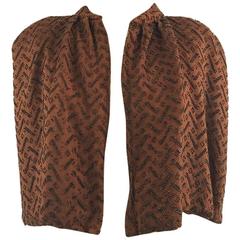 1940's Brown Warp Knitted Cotton Cape Research or Study Reference 4