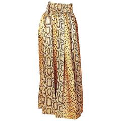 Reptile Print Hostess Skirt 1970's 11