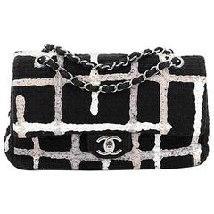 Chanel Classic Double Flap Bag Painted Tweed Medium