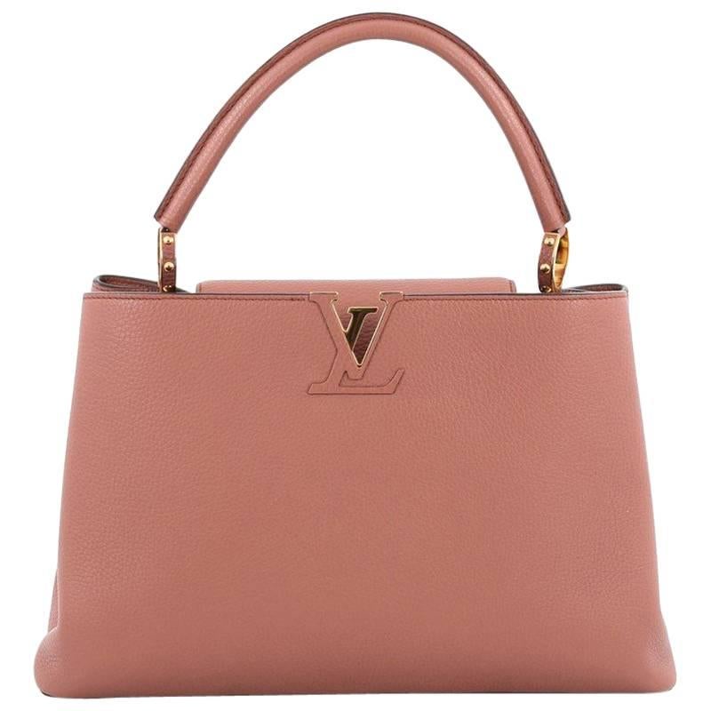 Louis Vuitton Capucines Handbag Leather MM 