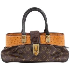 Louis Vuitton Limited Edition Macha Waltz Handbag Monogram Canvas and Exotics