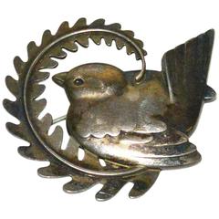 Charming Georg Jensen Medium Songbird Brooch 2