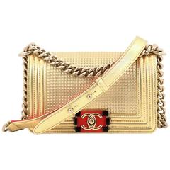 Chanel Boy Flap Bag Cube Embossed Lambskin Small