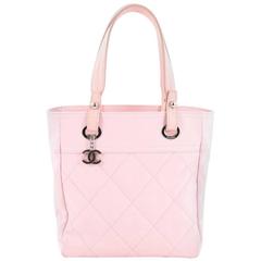 Chanel Biarritz Tote Quilted Canvas Small