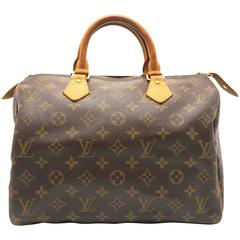 Louis Vuitton Speedy 30 Brown Monogram Canvas Handbag