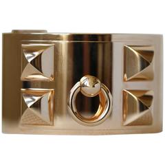 Hermès Gold Collier De Chien Cuff Bracelet 3