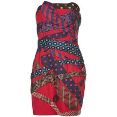 Rare 1990s Moschino Couture Tie Dress 8