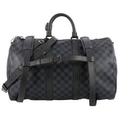 Louis Vuitton Keepall A Dos Bag Damier Cobalt
