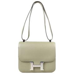 Hermes Sauge Green Swift Leather "Constance" Flap Shoulder Bag
