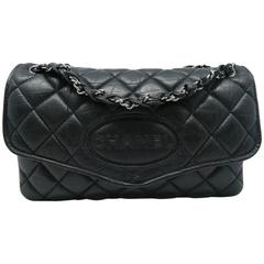 Chanel Black Quilting Aged Calf Leather Shoulder Bag