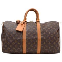 Vintage Louis Vuitton Keepall 45 Monogram Canvas Duffle Travel Bag