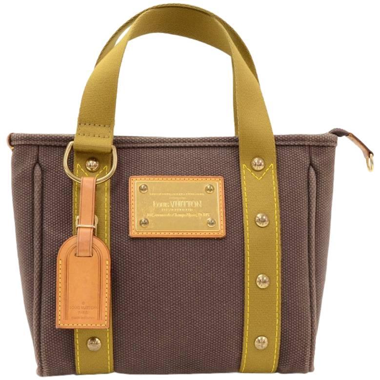 Louis Vuitton Cabas PM Dark Brown Antigua Canvas Hand Bag -  2006 Limited