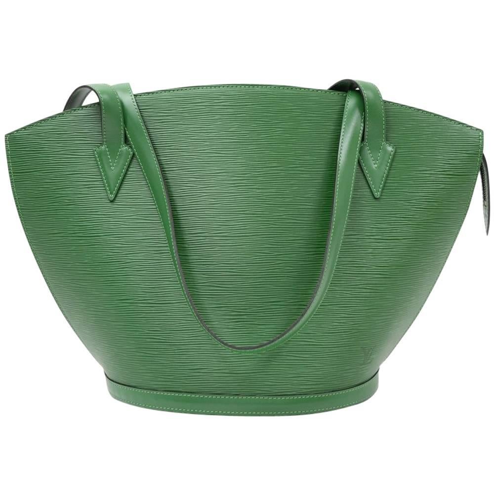 Vintage Louis Vuitton Saint Jacques GM Green Epi Lether Shoulder Bag