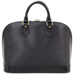Retro Louis Vuitton Alma Black Epi Leather Hand Bag