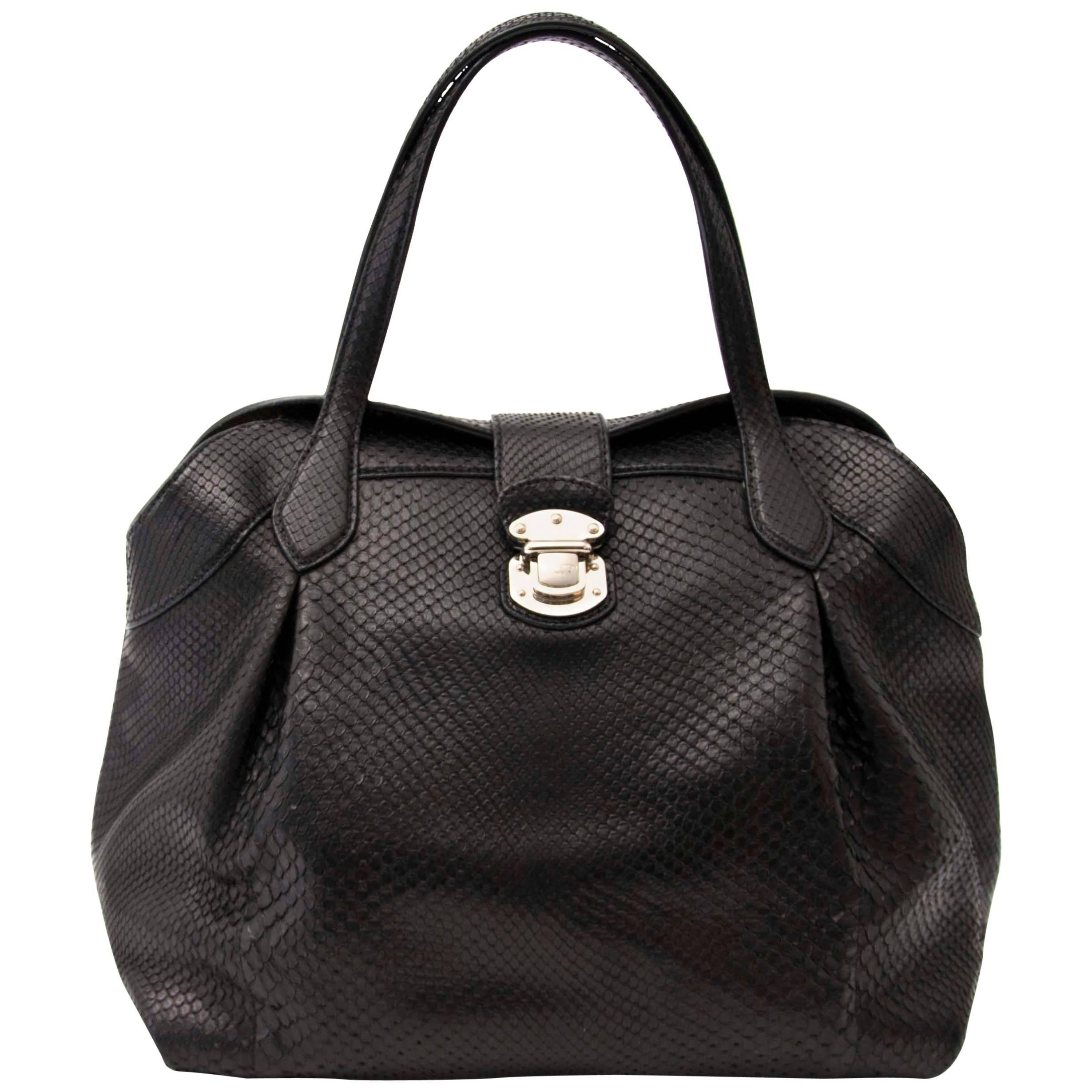 Louis Vuitton Limited Python Top Handle Bag