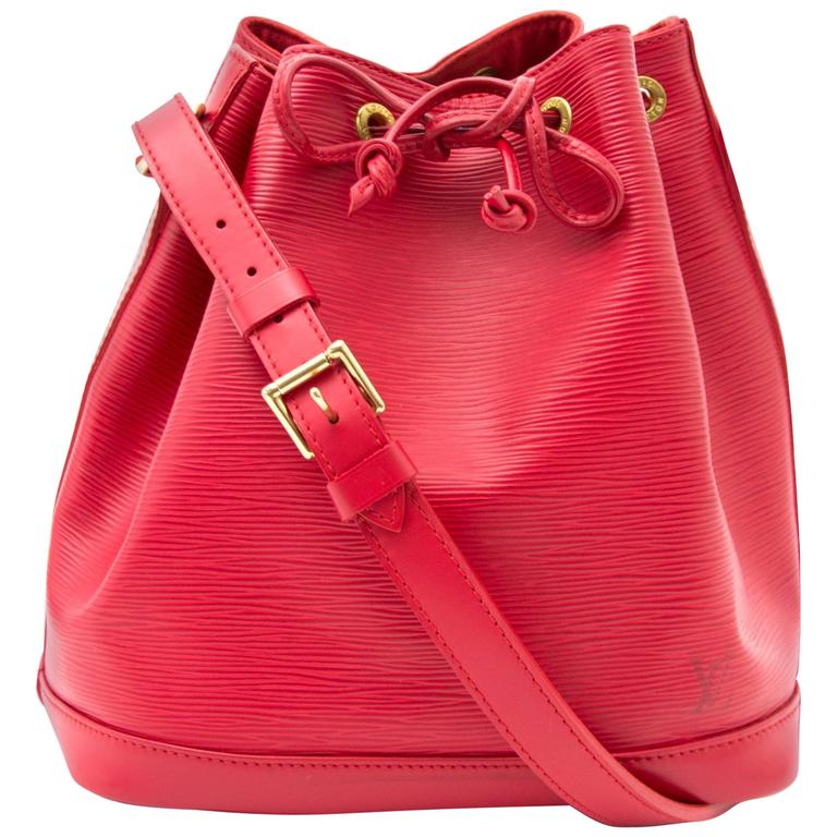 Louis Vuitton Red Epi Petit Noé NM Bag at 1stdibs