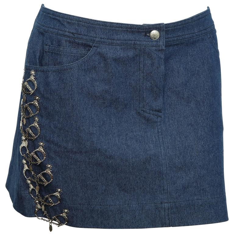 John Galliano for Christian Dior Denim skirt at 1stDibs john galliano