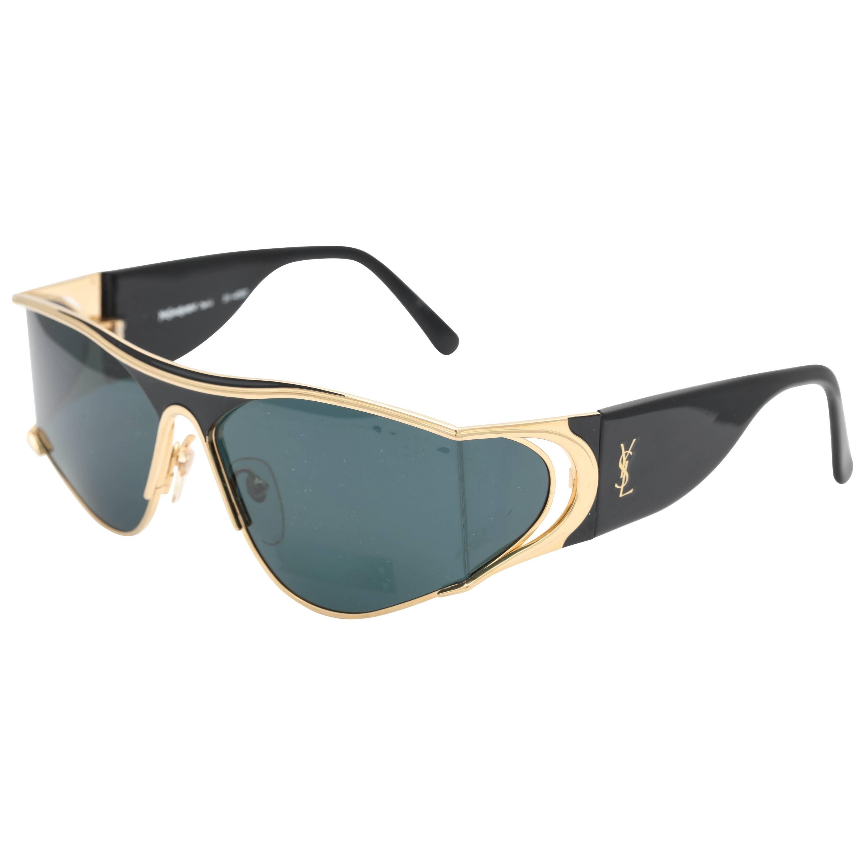 Vintage Yves Saint Laurent Shield Sunglasses