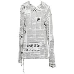 John Galliano Newspaper Hoodie