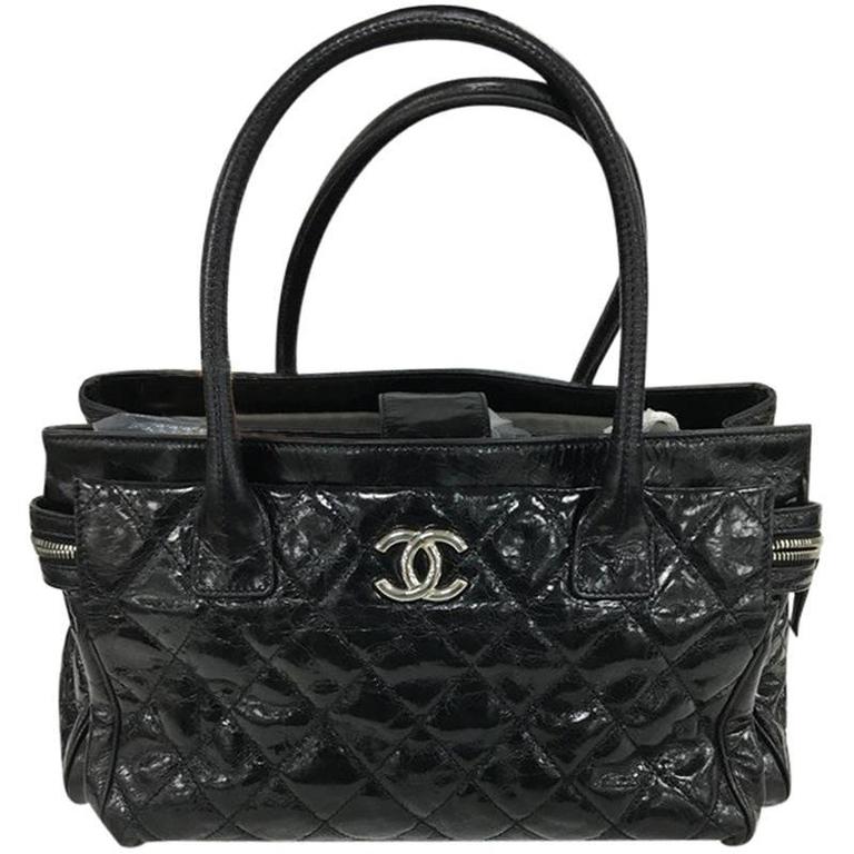 Chanel Executive Tote Quilted Glazed Calfskin Medium at 1stDibs