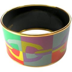 Hermes Optique Chaine D'Ancre Enamel Bracelet Large size 6.5 cm / BRAND NEW