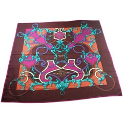 RARE HERMES Cashmere Silk L
Instruction du Roi Shawl 140 -55   / Brand New