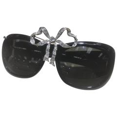 STACY ENGMAN ART ROYALTY - 1.5 Carat Diamond Rococo Bow Sunglasses-Tiara