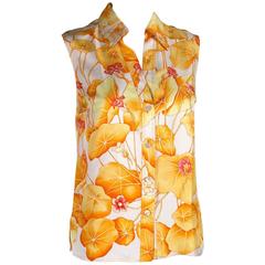 Vintage Hermès silk blouse 10