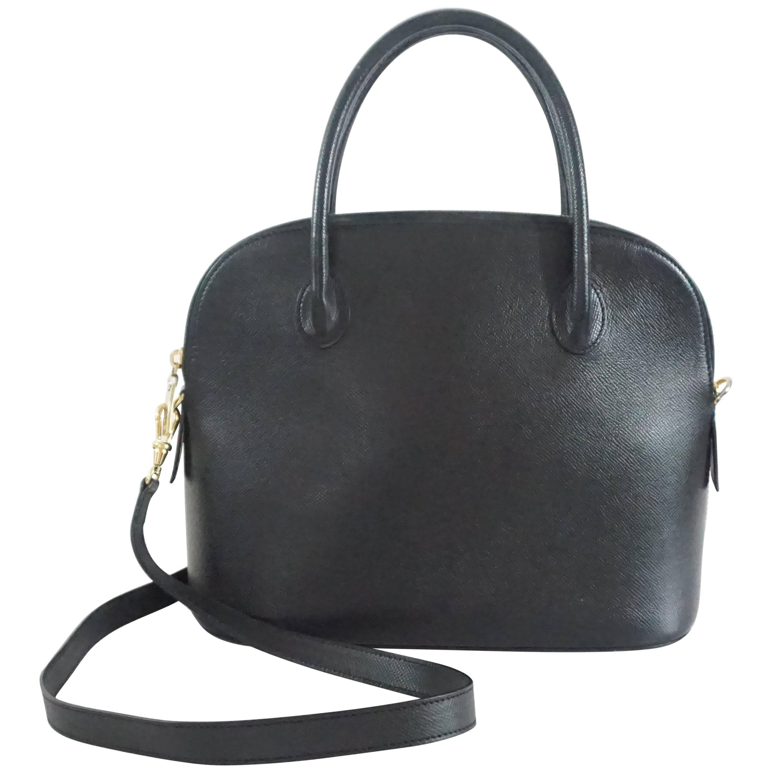 Celine Black Saffiano Leather 2 Way Top Handle Bag