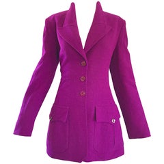 veste d'inspiration militaire vintage des années 90 Chloe by Karl Lagerfeld Magenta Pink 1990