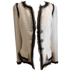 CHANEL Jacket with black lace 12